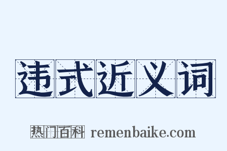 违式近义词是什么意思的图片